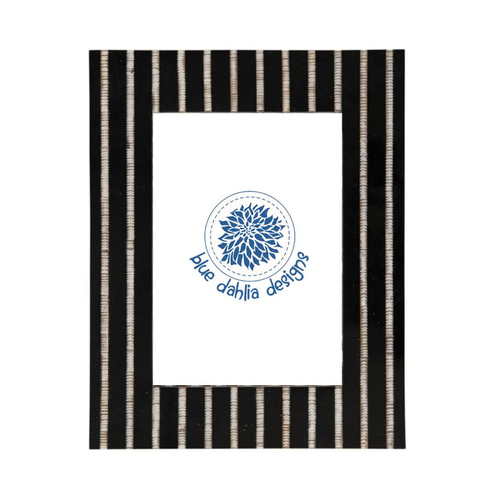 Resin & Horn Striped Photo Frame