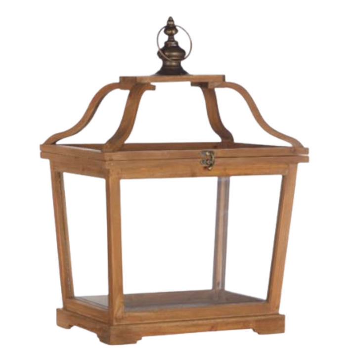 Wood Open Top Lantern