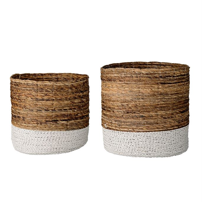 set of woven baskets