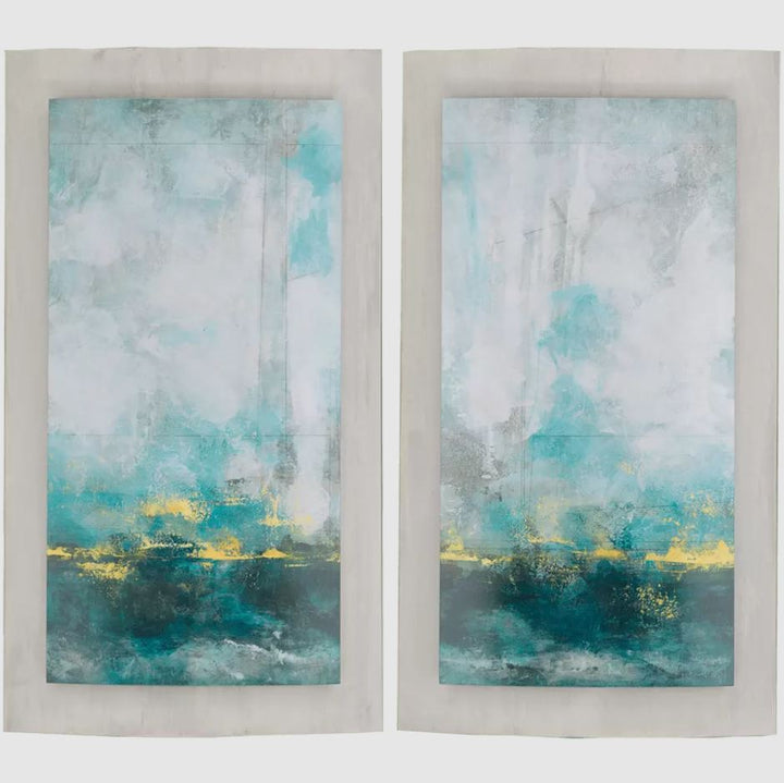 Aqua Blu Convex Art Print