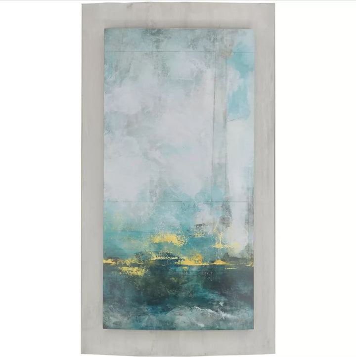 Aqua Blu Convex Art Print