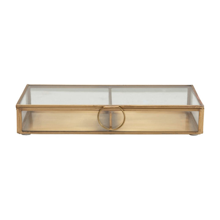 Brass and glass display box