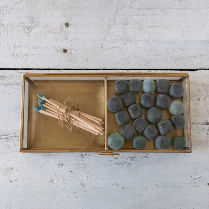 Brass and glass display box