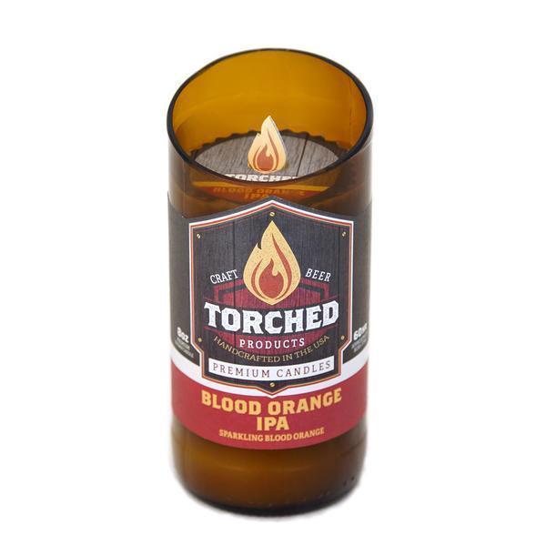 torched blood orange ipa beer candle
