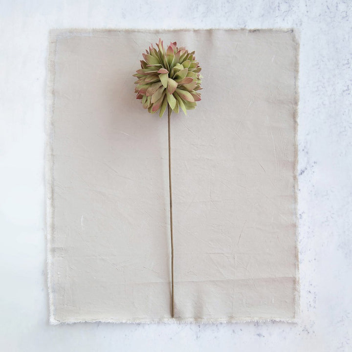 Pink & Green Faux Chrysanthemum Stem